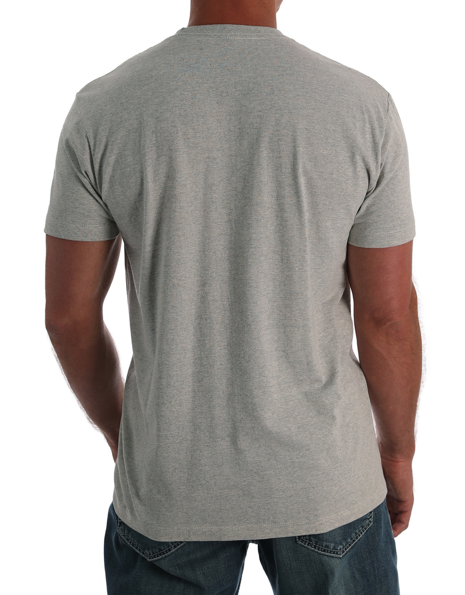 Cinch Mens Cinch Short Sleeve T Shirt Heather Grey Front Logo