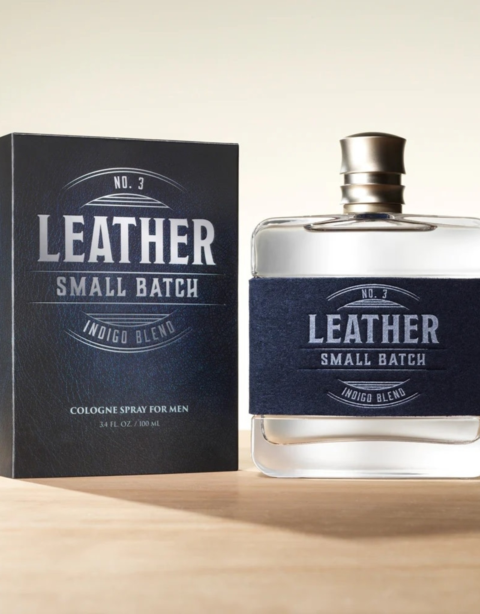 Leather Small Batch Indigo Blend #3 Cologne  Cologne 3.4oz