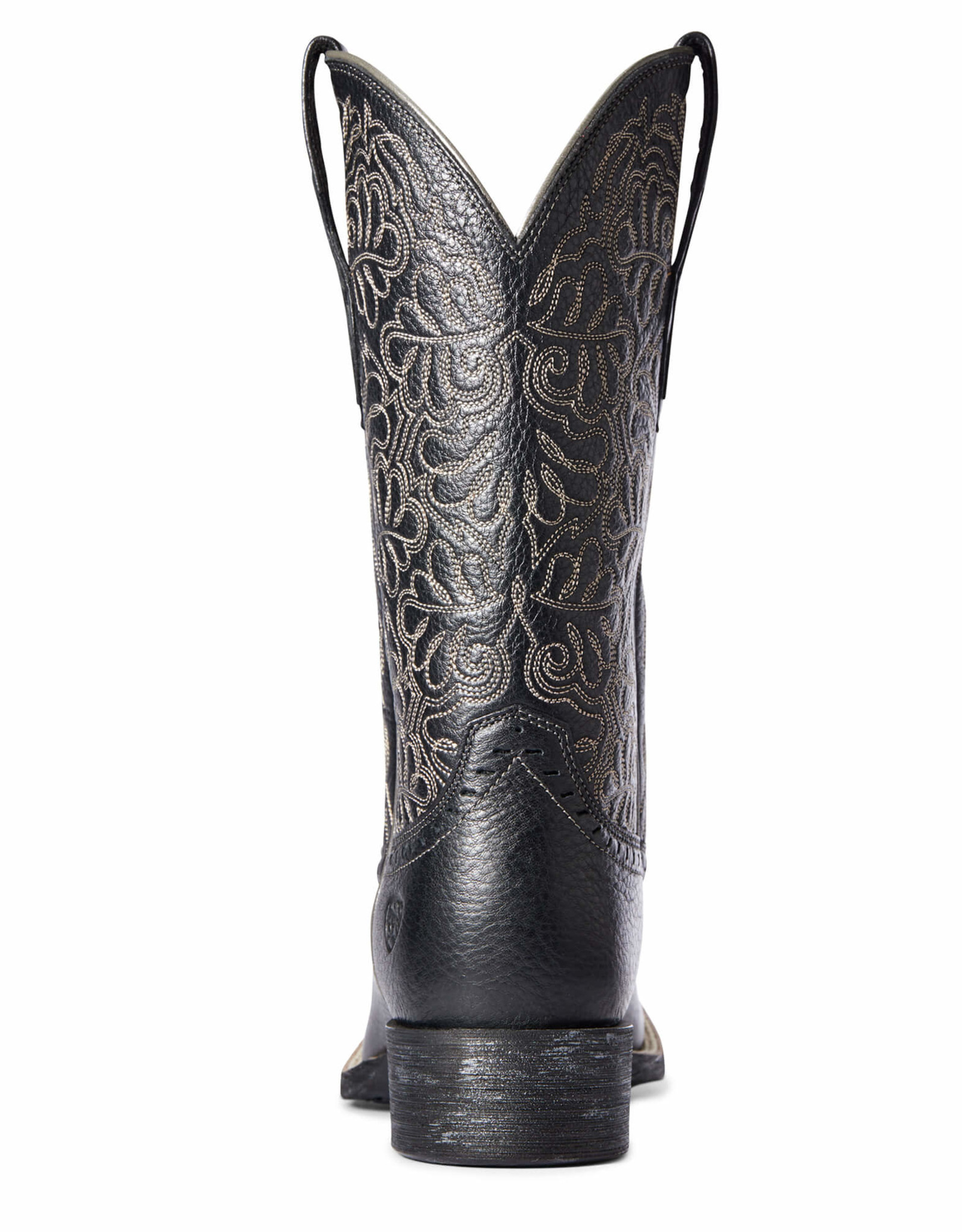 Ariat Womens Ariat Round Up Remuda Black Deertan Cowboy Boot