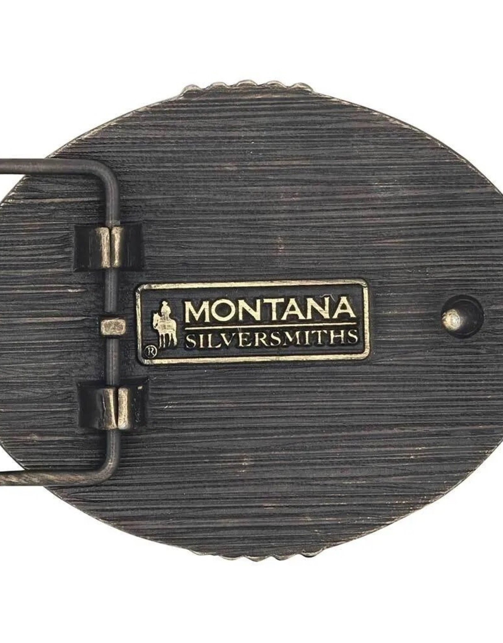 Montana  Silversmiths Bucking Bronco Oval Brass Finish Belt Buckle