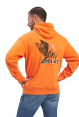 Ariat Mens Ariat Harvest Pumpkin Free Bird Logo Hooded Pullover Sweatshirt