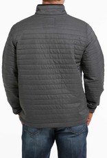 Cinch Mens Cinch Heather Grey Quilted Quarter Zip Pullover