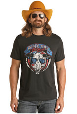 Unisex Dale Brisby Black Rodeo Time Graphic Short Sleeve T Shirt