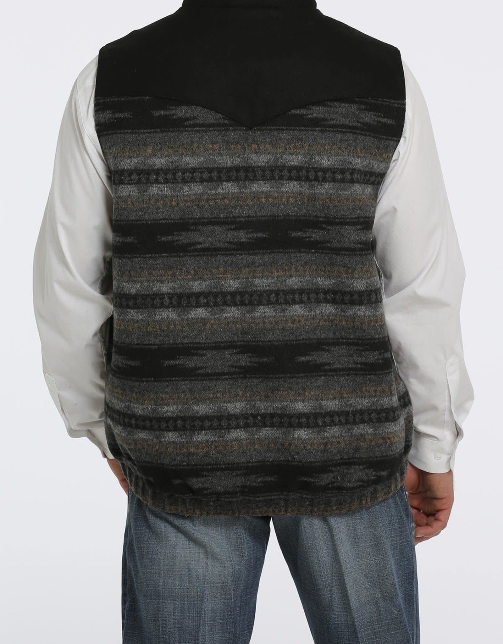 Cinch Mens Cinch Concealed Carry Black Aztec Wooly Western Vest