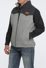 Cinch Mens Cinch Heather Grey Black Wooly Western Vest