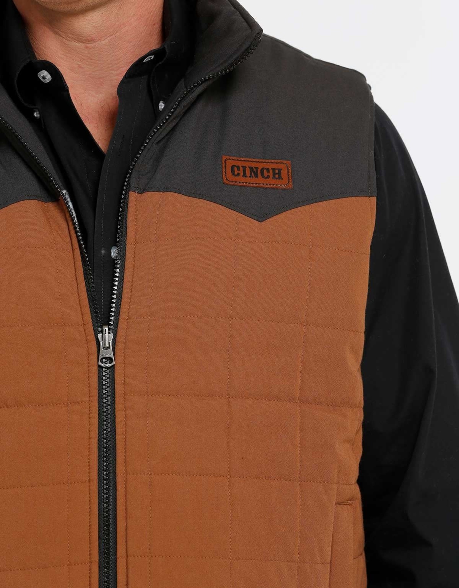 Cinch Mens Cinch Reversible Wooly Canvas Western Vest