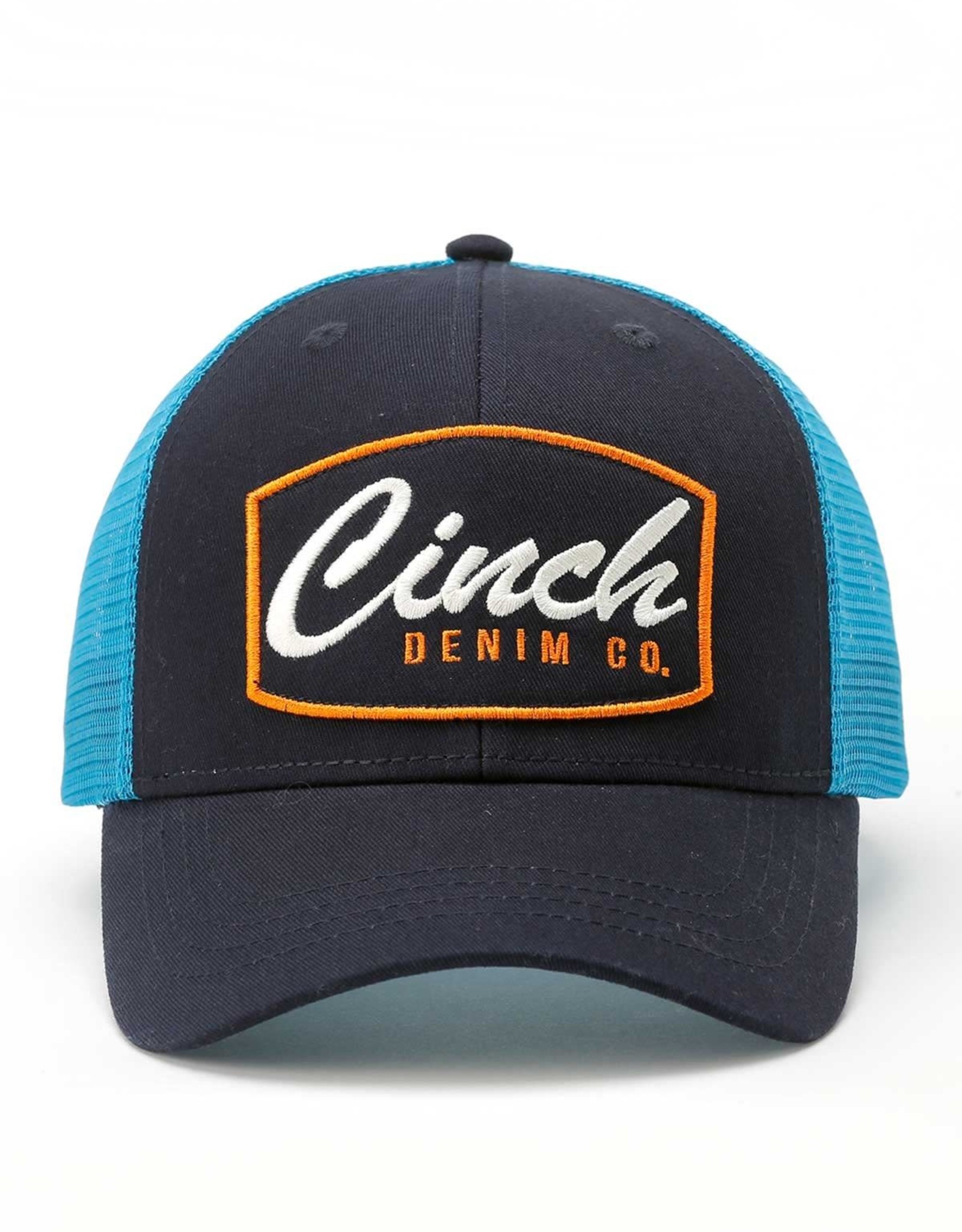 Cinch Cinch Navy Turquoise Mesh Logo Patch Trucker Ball Cap