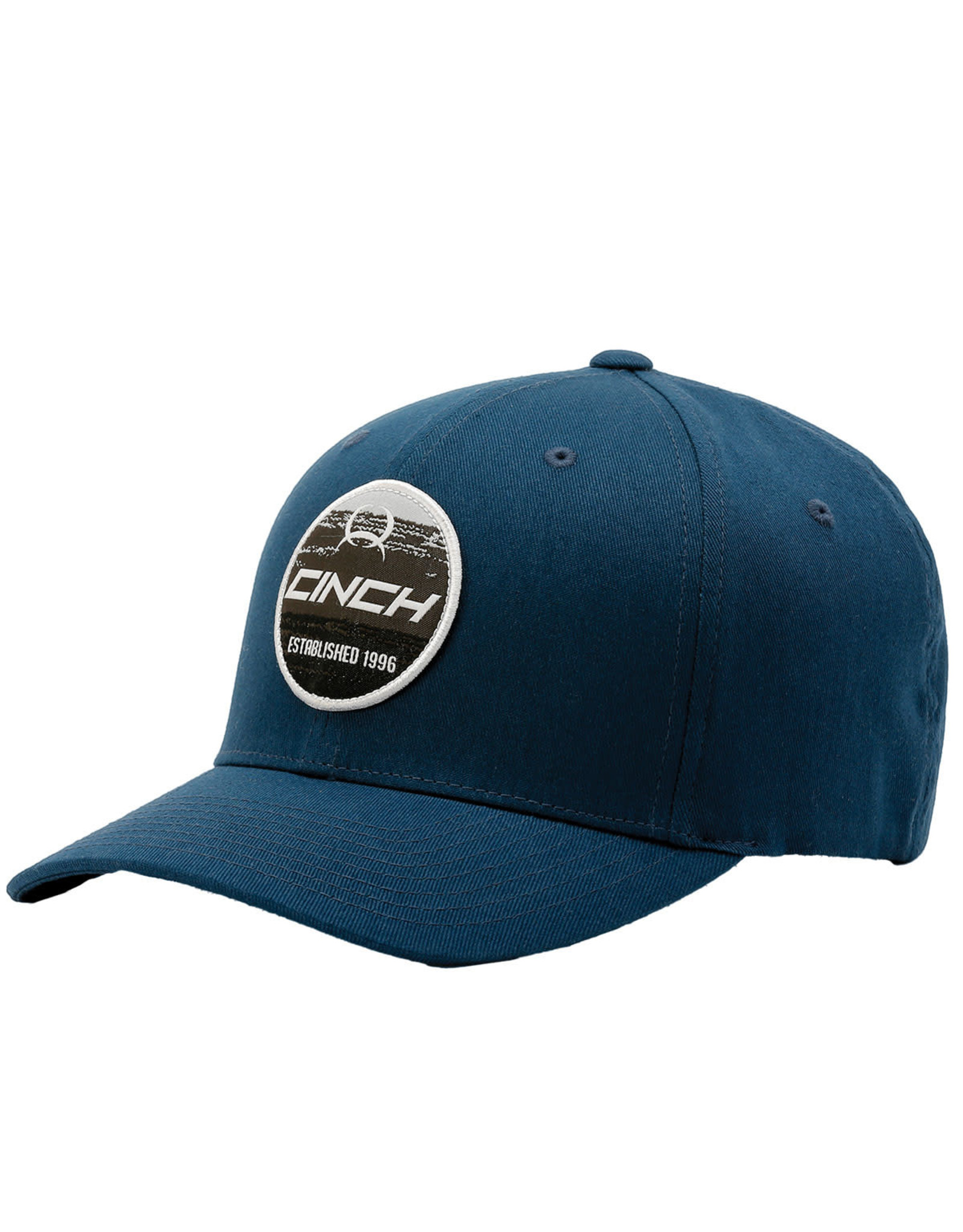 Cinch Mens Cinch Blue Round Patch Flex Fit Ball Cap