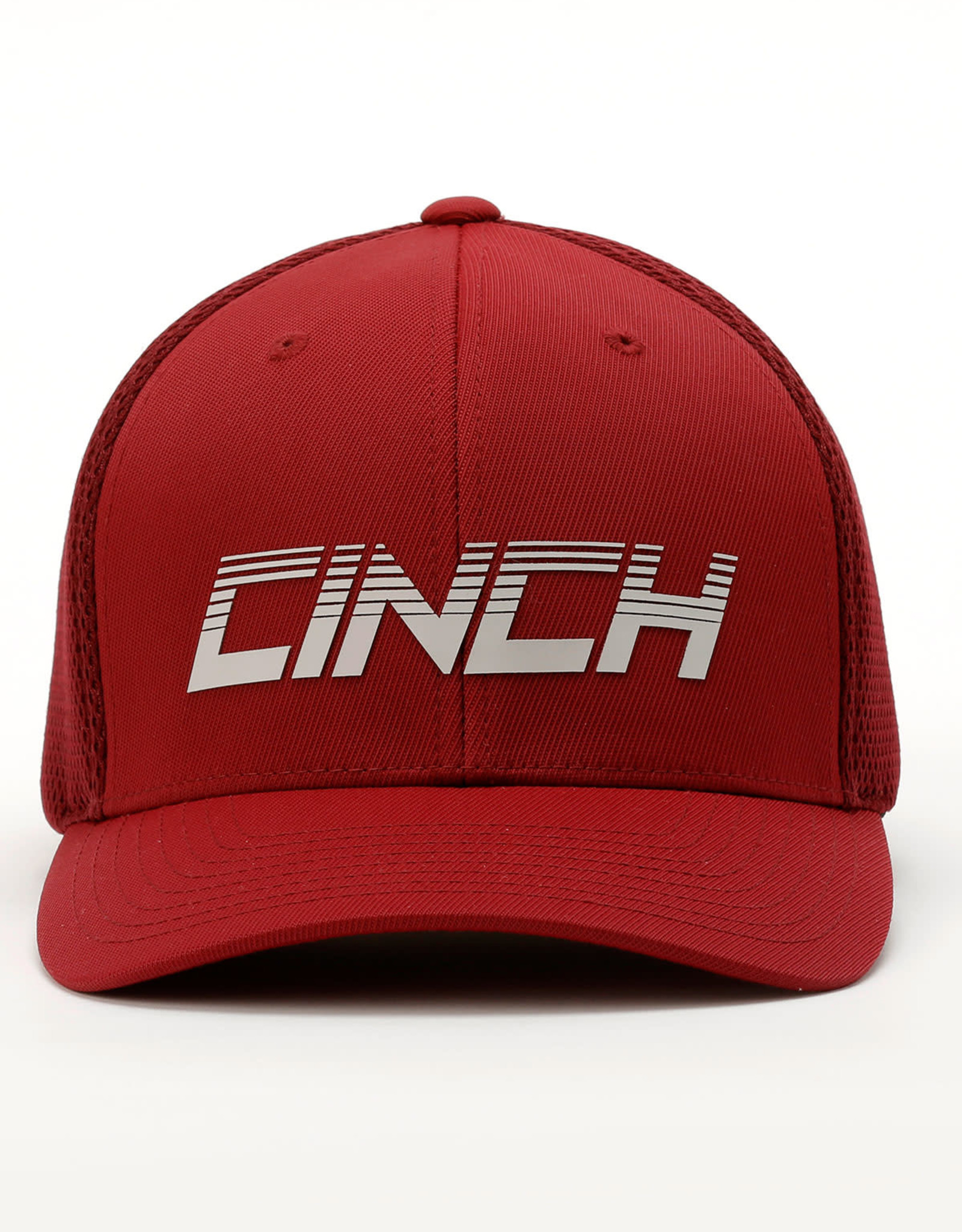Cinch Mens Cinch Burgundy Raised Logo Flex Fit Ball Cap
