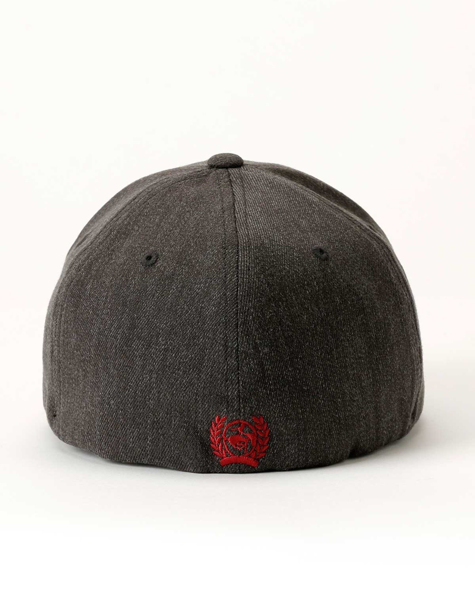 Cinch Cinch Mens Flex Fit Heather Grey Brick Red Brim Patch Logo