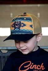 Cinch Boys Cinch Navy Aztec Snap Back Truckers Ball Cap