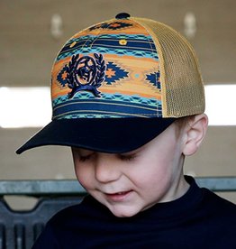 Cinch Boys Cinch Navy Aztec Snap Back Truckers Ball Cap