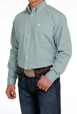 Cinch Mens Cinch Long Sleeve Slate Blue Print Western Button Shirt