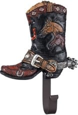 Resin Double Horsehead Cowboy Boot Hook