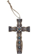 Resin Cross With Concho and Turquoise