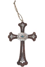 Resin Leather Like Cross With Concho