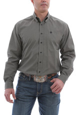 Cinch Mens Cinch Black and Tan Print Long Sleeve Button Western Shirt