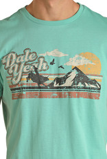 Dale Brisby Turquoise Dale Yeah Graphic Short Sleeve T Shirt