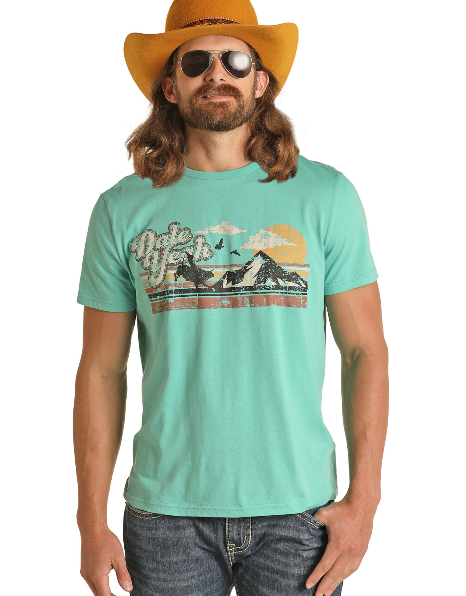 Dale Brisby Turquoise Dale Yeah Graphic Short Sleeve T Shirt