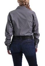 Cinch Womens Cinch Solid Charcoal Grey Long Sleeve Button Down Western Arena Shirt