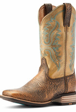 Ariat Womens Ariat Olena Bronze Tooled Western Wide Square Cowboy Boot