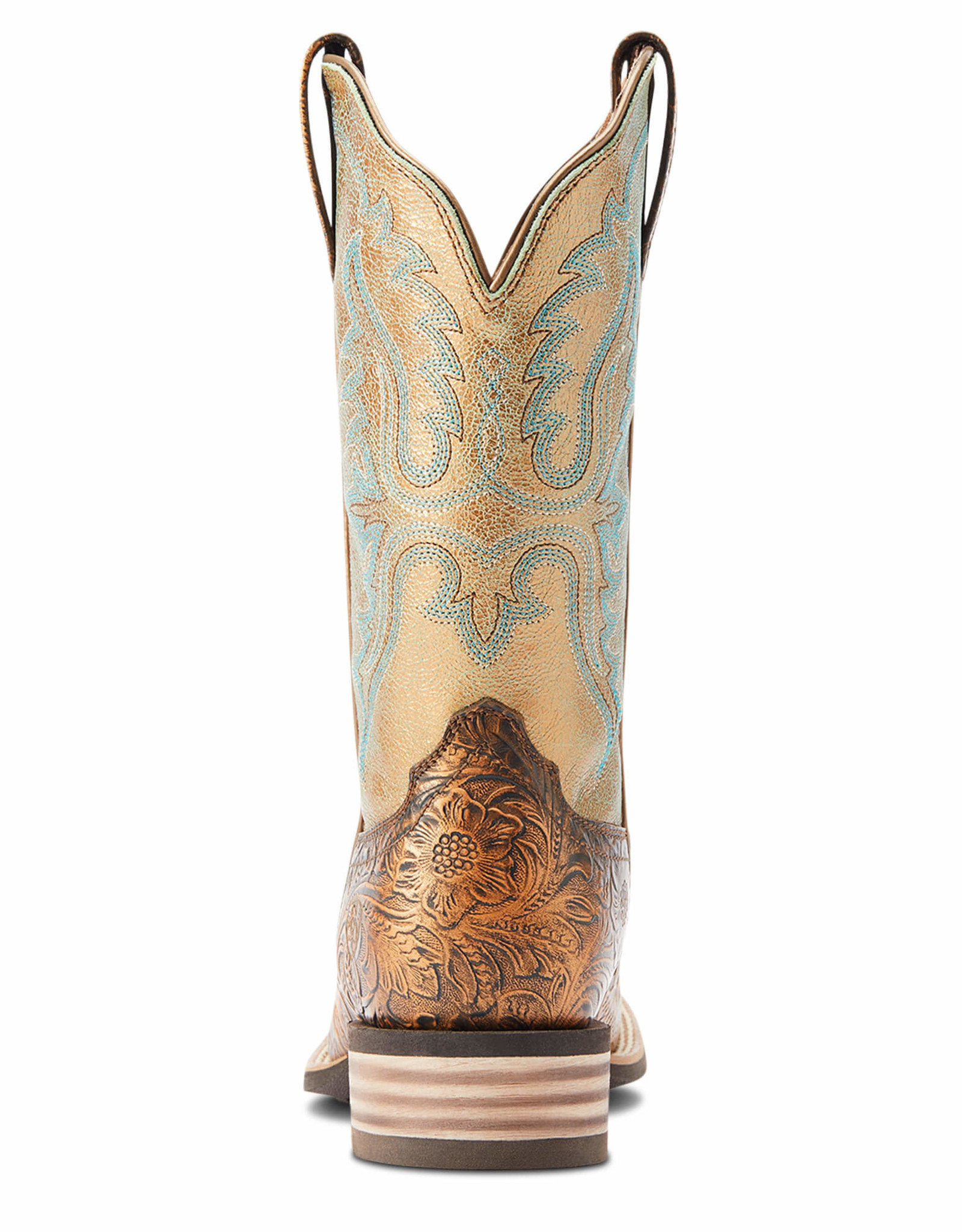 Ariat Womens Ariat Olena Bronze Tooled Western Wide Square Cowboy Boot