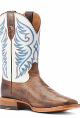 Ariat Mens Pecan Brown and Cream Wiley Wide Square Toe Western