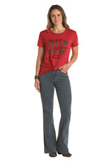 Womens Panhandle Little Bit Wild Little Bit Western Red T-Shirt