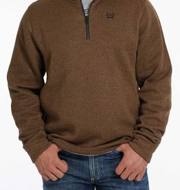 Cinch Cinch Heather Brown Quarter Zip Sweater