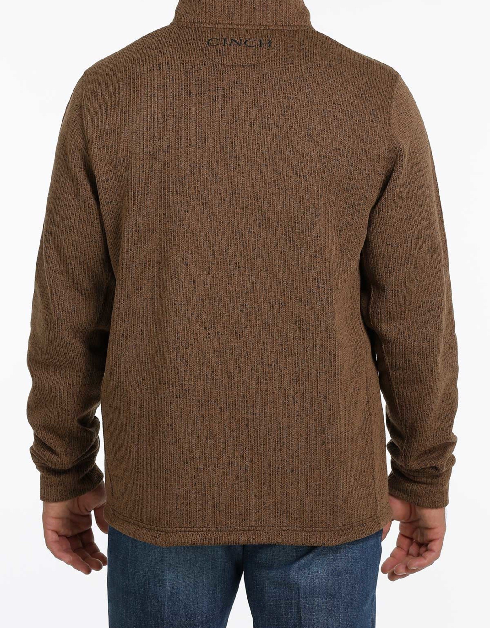 Cinch Cinch Heather Brown Quarter Zip Sweater