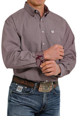 Cinch Mens Cinch Long Sleeve Purple Tan Print Western Button Shirt