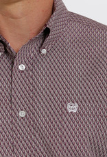 Cinch Mens Cinch Long Sleeve Purple Tan Print Western Button Shirt