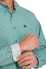 Cinch Mens Cinch Long Sleeve Green Black Print Western Button Shirt