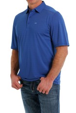 Cinch Mens Cinch Arenaflex Short Sleeve Royal Blue Print Polo Shirt