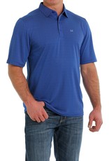 Cinch Mens Cinch Arenaflex Short Sleeve Royal Blue Print Polo Shirt