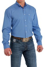 Cinch Mens Cinch Long Sleeve Royal Blue Print Arena Flex Western Button Shirt