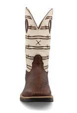 Mens  12" Tech X Twisted X Brown Elephant Print Western Cowboy Boot