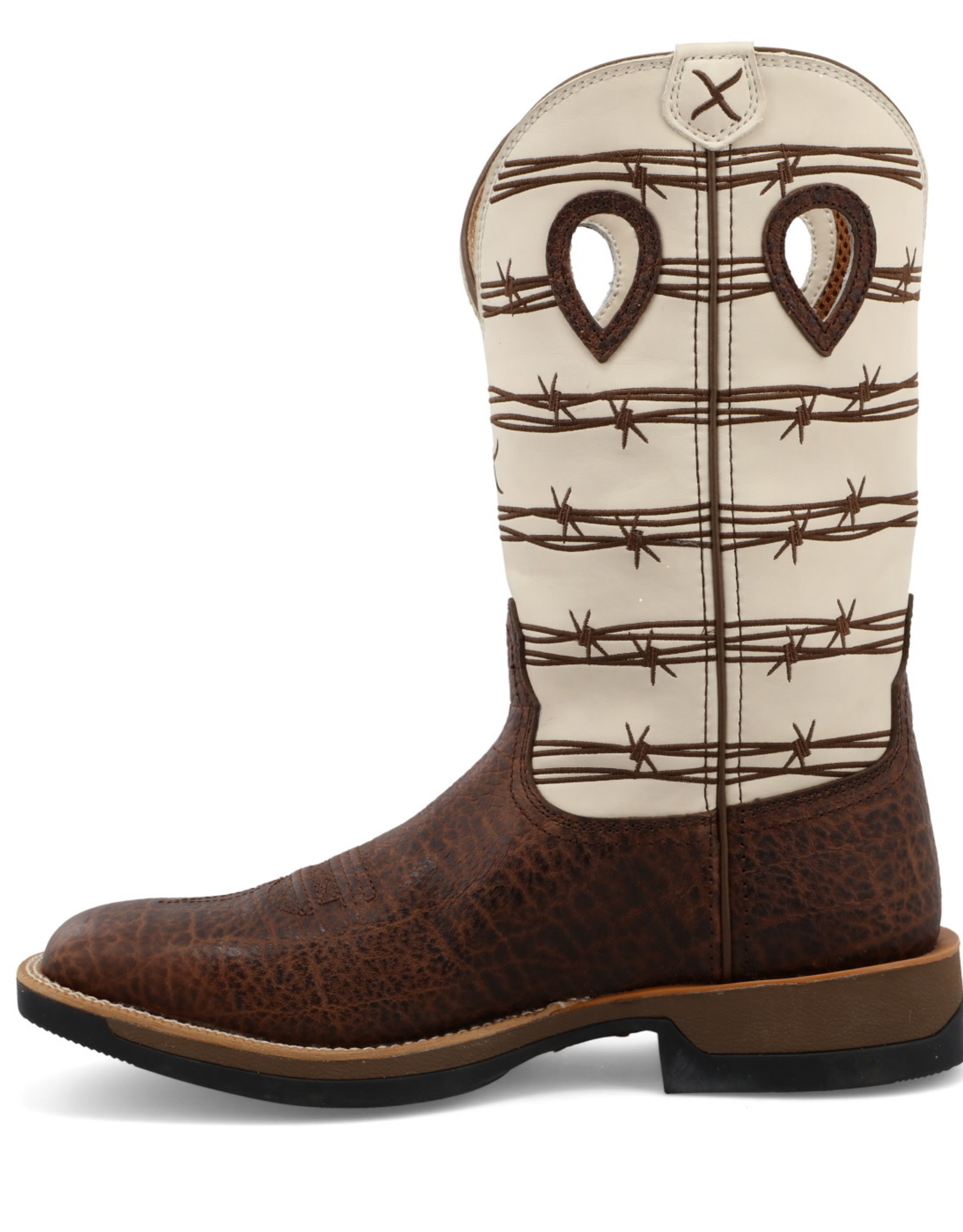 Mens  12" Tech X Twisted X Brown Elephant Print Western Cowboy Boot