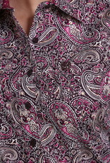 Cinch Womens Cinch Long Sleeve Fushia Paisley Print Western Shirt