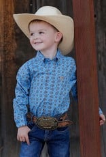 Cinch Boys Infant Cinch Blue Medallion Print Long Sleeve Western Button Shirt