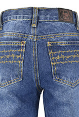 Cowboy Hardware Triple Barbwire Embroidered Pocket Boys Denim Jeans