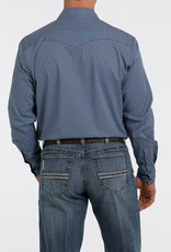 Cinch Mens Cinch Blue Check Print  Modern Fit Western Snap Shirt