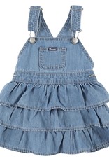 Wrangler Infant Toddler Girls Blue Denim Ruffle Bib Skirt