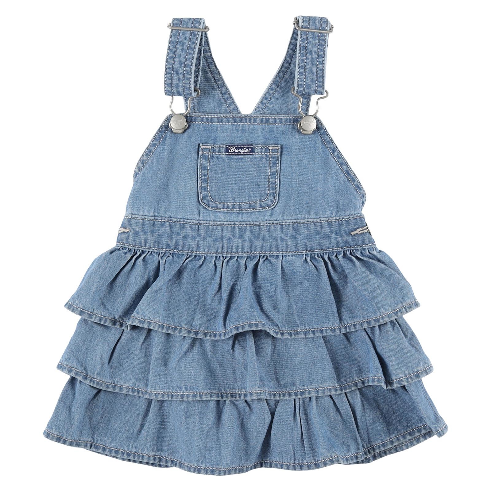 infant blue jean dress Wrangler West Denim Embroidered Dress Toddler/Infant  Triple A Farm &  Ranch, LLC