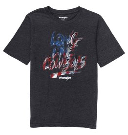 Boys Wrangler Long Live Cowboys Charcoal Short Sleeve T Shirt