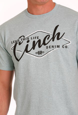 Cinch Mens Cinch Short Sleeve Heather Teal Lead This Life T Shirt