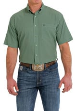 Cinch Mens Cinch ArenaFlex Green and Navy Short Sleeve Shirt