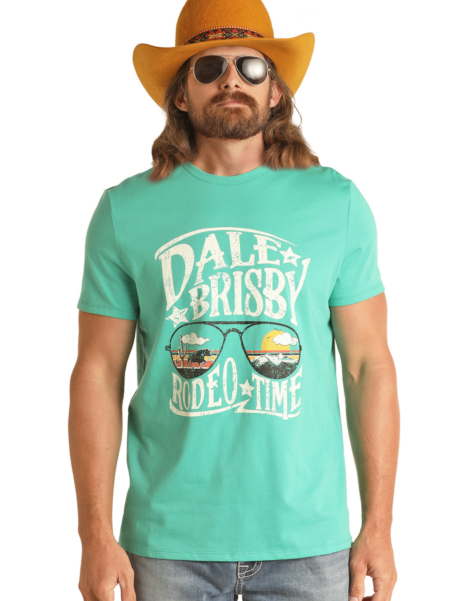 Rock & Roll Denim Turquoise Dale Brisby Rodeo Time Short Sleeve T Shirt