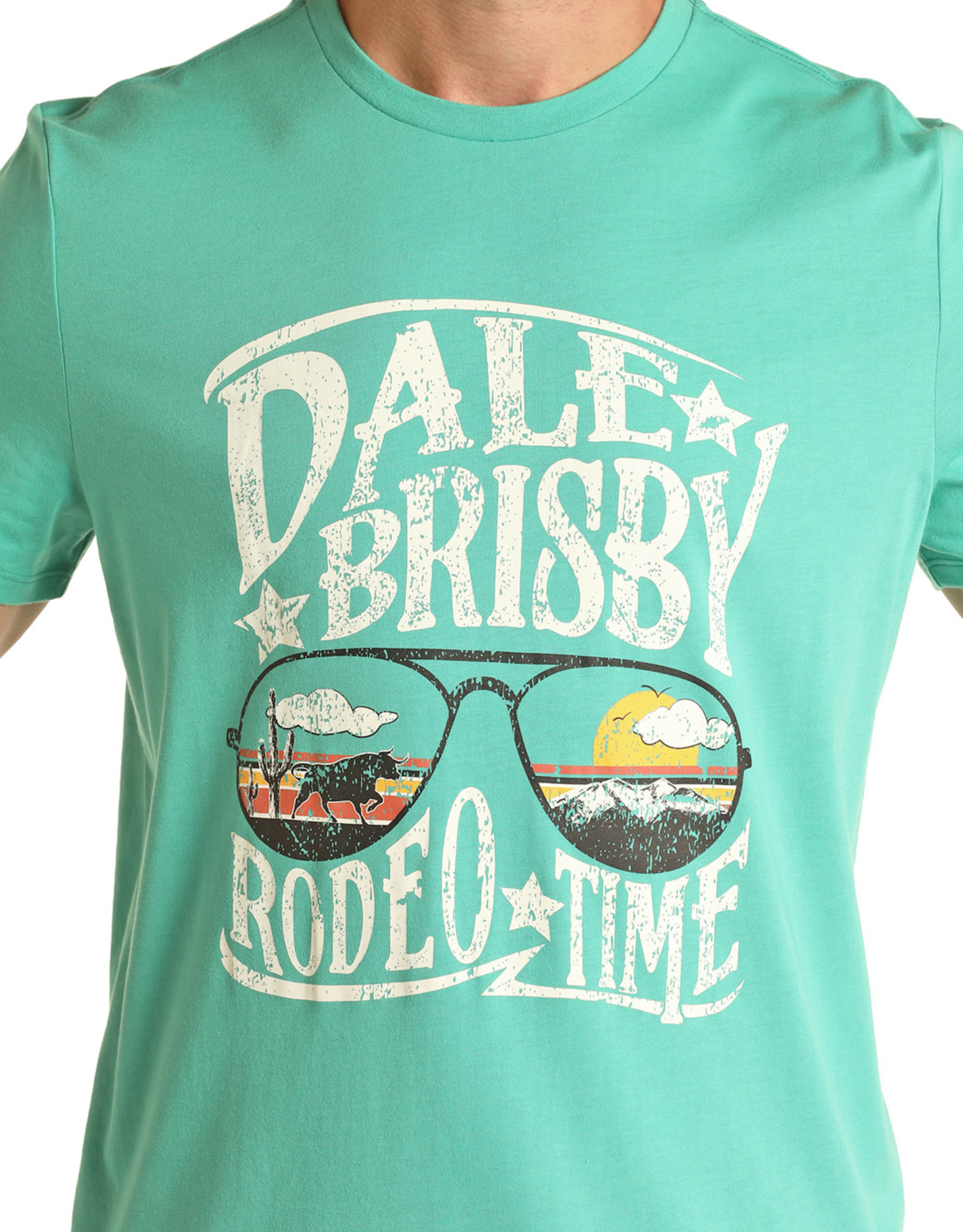 Rock & Roll Denim Turquoise Dale Brisby Rodeo Time Short Sleeve T Shirt