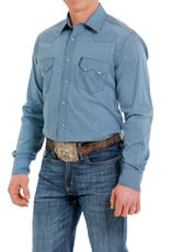 Cinch Mens Modern Fit Cinch Blue Geo Print Long Sleeve Western Snap Two Pocket Shirt